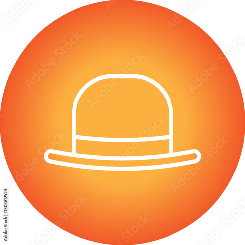 Hat I single vector icon illustration