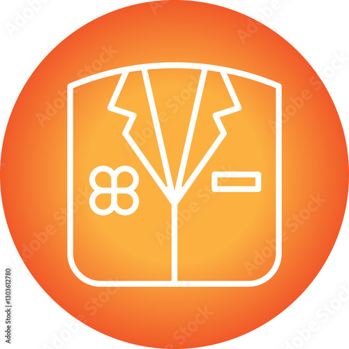 Suit single vector icon illustration