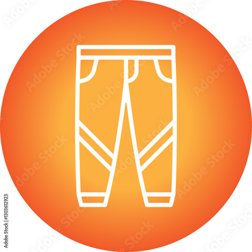 Trousers single vector icon illustration