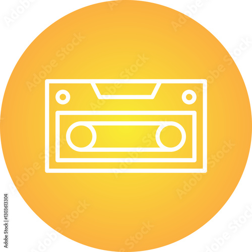 Casette single vector icon illustration