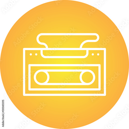 Casette Player single vector icon illustration