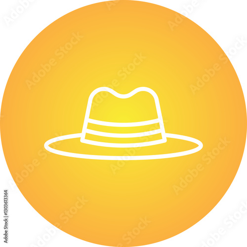 Hat II single vector icon illustration