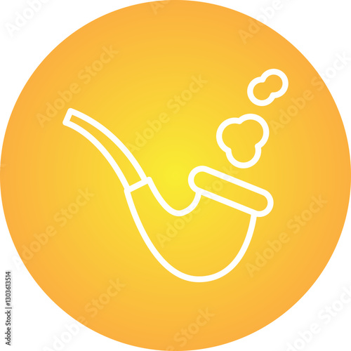 Smoking Pipe single vector icon illustration