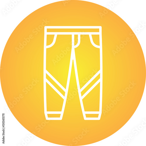 Trousers single vector icon illustration