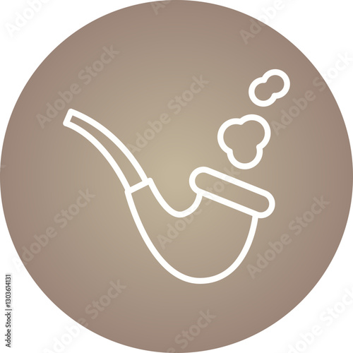 Smoking Pipe single vector icon illustration