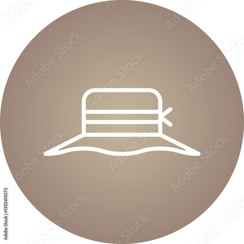 Women's Hat single vector icon illustration
