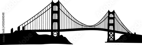 Silhouette of Golden Gate Bridge