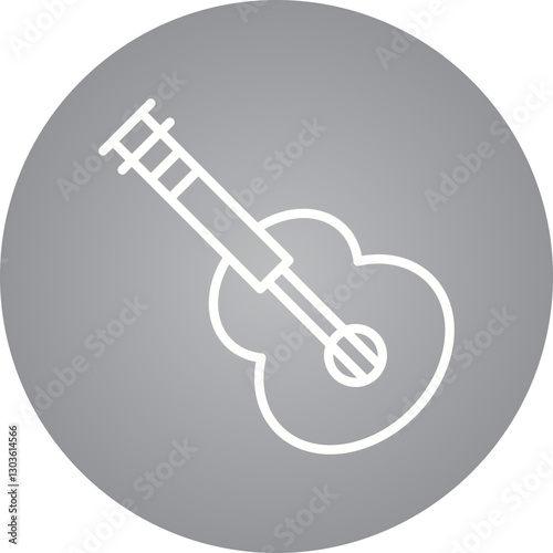 Guitar single vector icon illustration