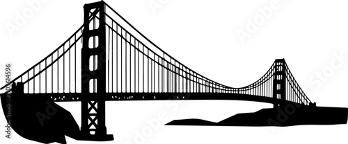 Silhouette of Golden Gate Bridge