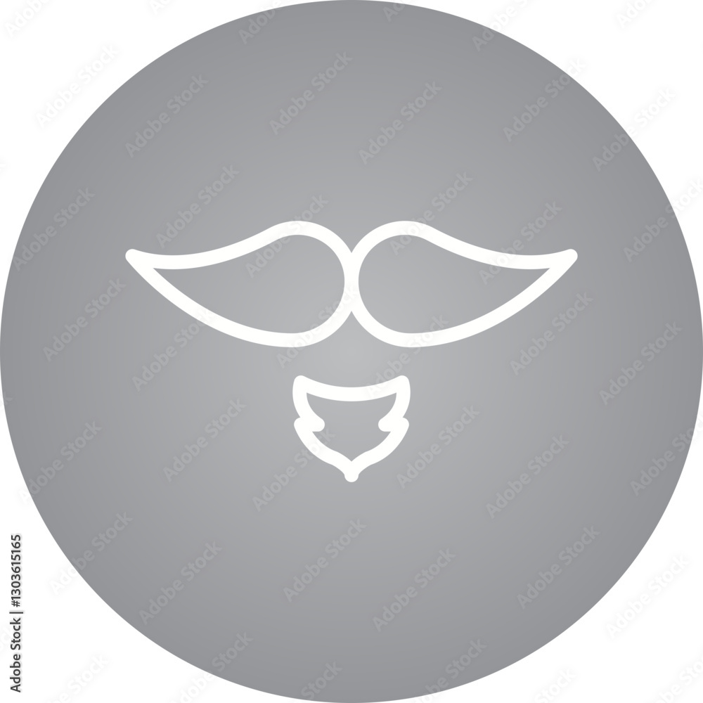 Beard and Moustache I single vector icon illustration Beard and Moustache I single vector icon illustration