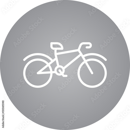 Bicycle I single vector icon illustration