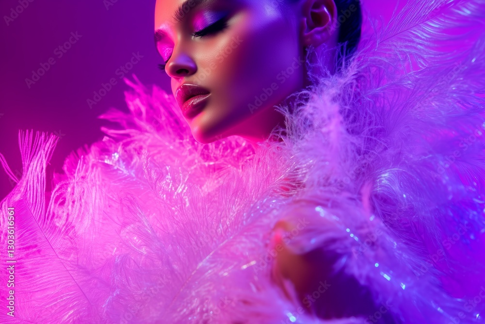 Timeless Elegance in Purple – A poised model in a flowing deep violet gown, standing against a moody, monochromatic backdrop Timeless Elegance in Purple – A poised model in a flowing deep violet gown, standing against a moody, monochromatic backdrop