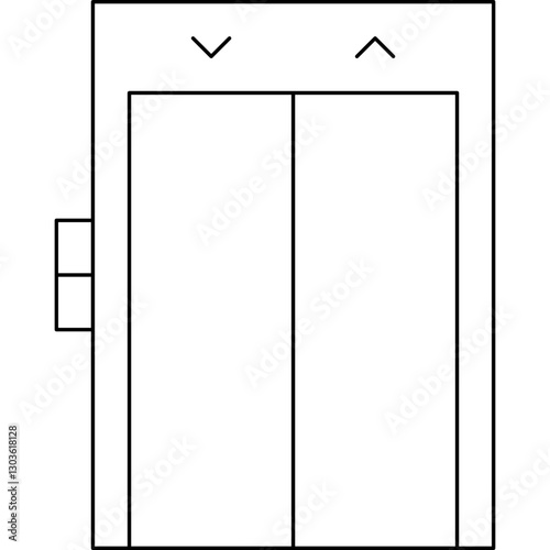 Elevator single vector icon illustration