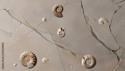 prehistoric marine limestone with embedded shell fossils and natural patterns for documentary graphics textured wallpapers and 3d modeling