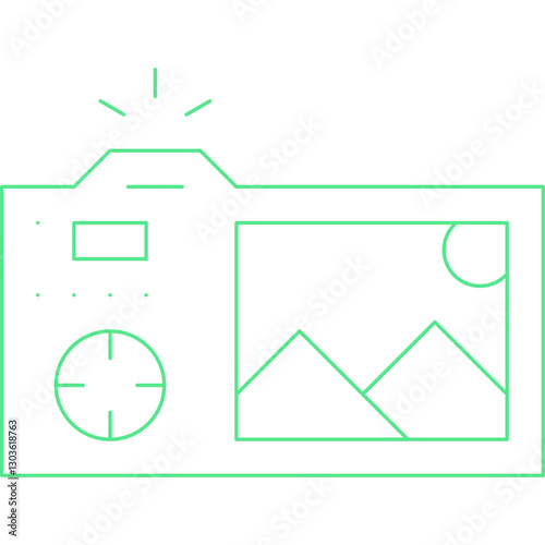 Camera single vector icon illustration