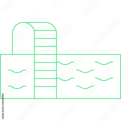 Swimming Pool single vector icon illustration