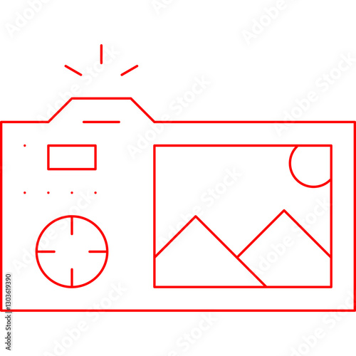 Camera single vector icon illustration