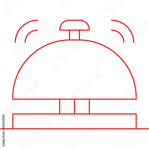 Desk Bell single vector icon illustration
