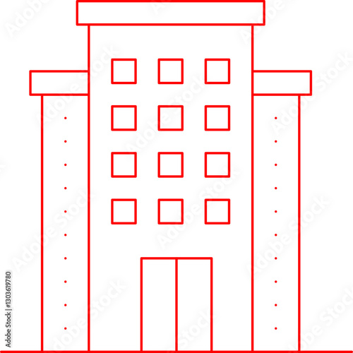 Hotel single vector icon illustration