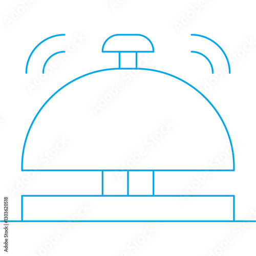 Desk Bell single vector icon illustration