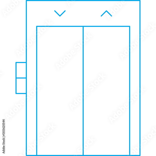 Elevator single vector icon illustration