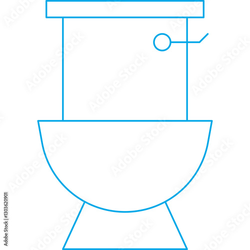 Toilet single vector icon illustration