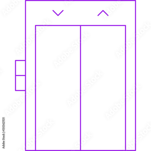 Elevator single vector icon illustration
