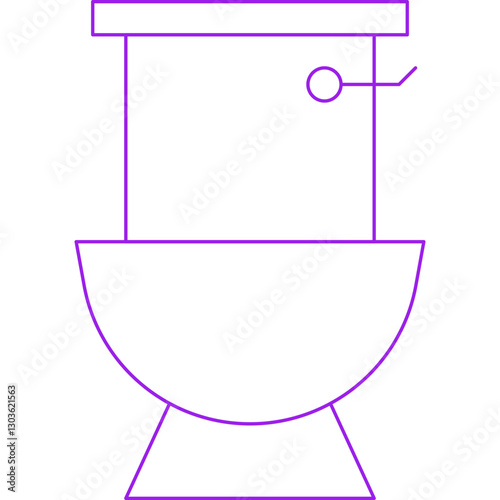 Toilet single vector icon illustration