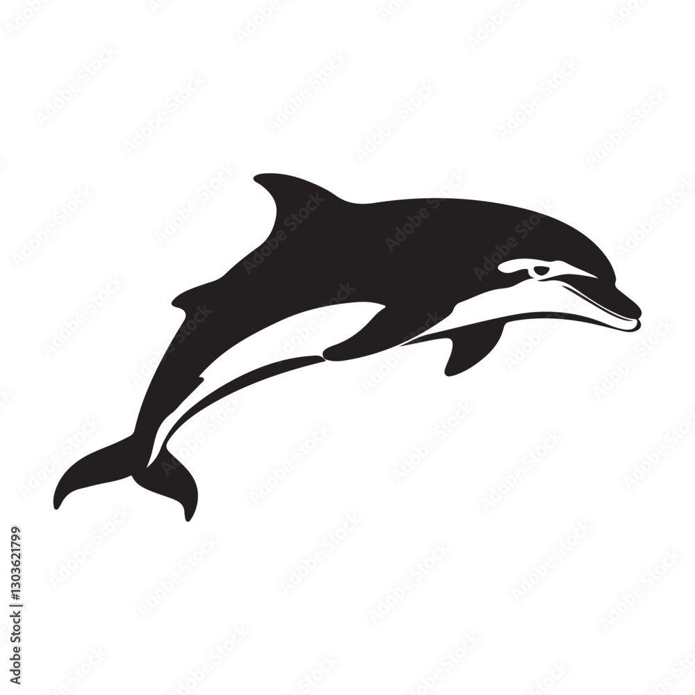 Obraz premium Dolphin silhouette icon vector illustration