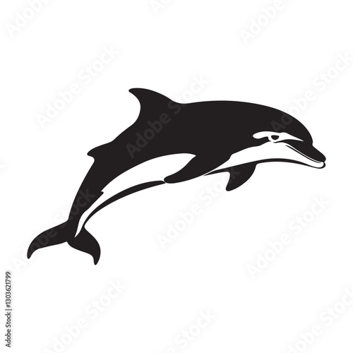 Dolphin silhouette icon vector illustration