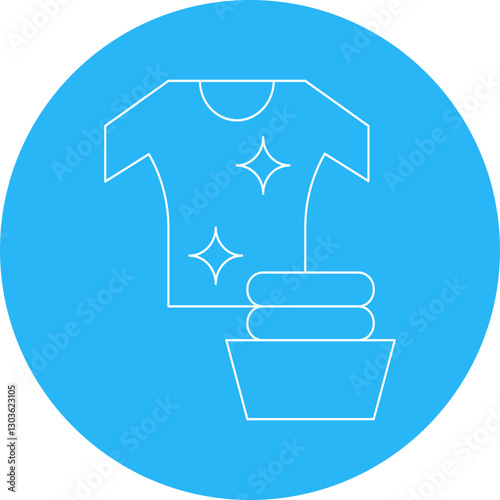Laundry single vector icon illustration