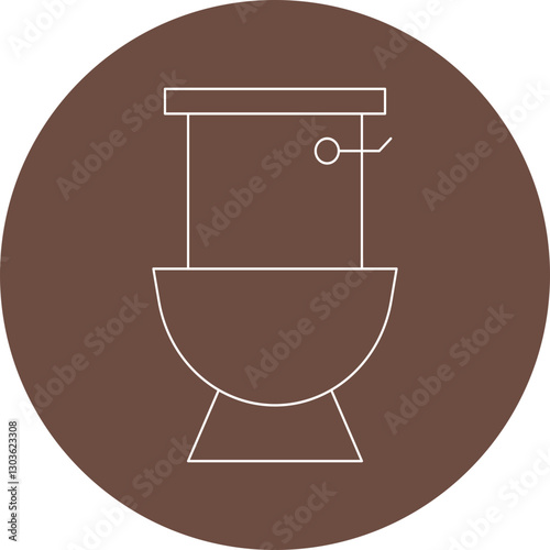 Toilet single vector icon illustration