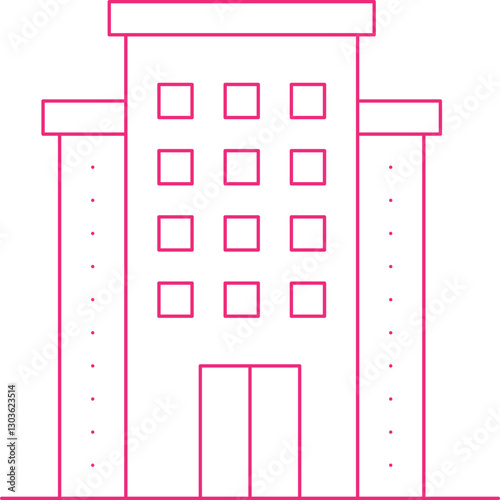 Hotel single vector icon illustration