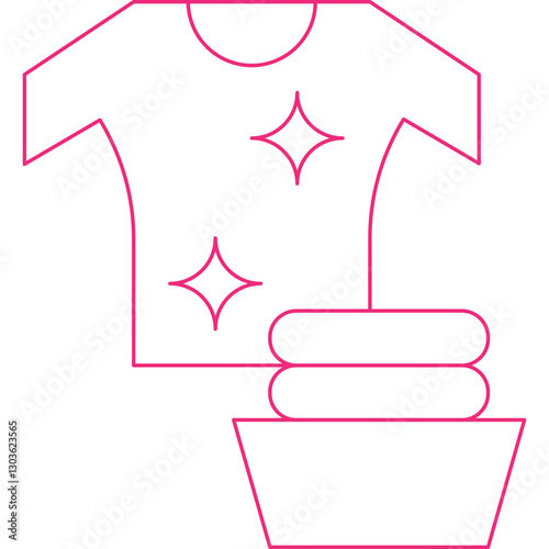 Laundry single vector icon illustration