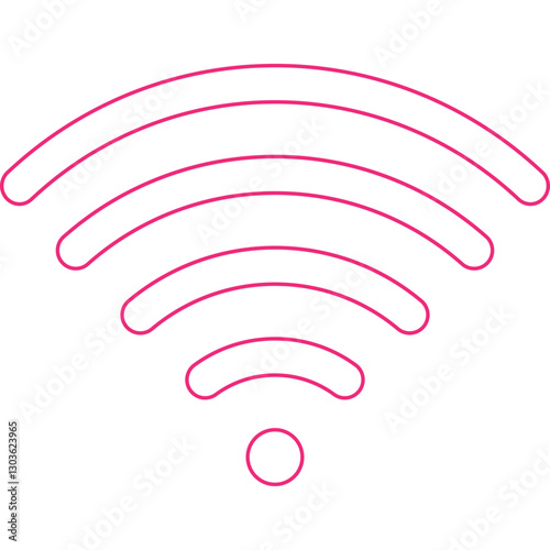 Wifi single vector icon illustration