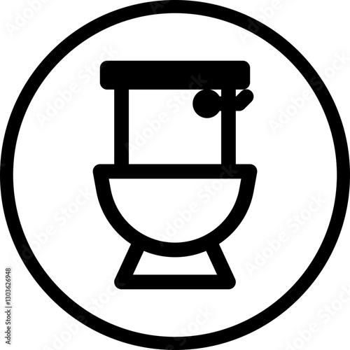 Toilet single vector icon illustration