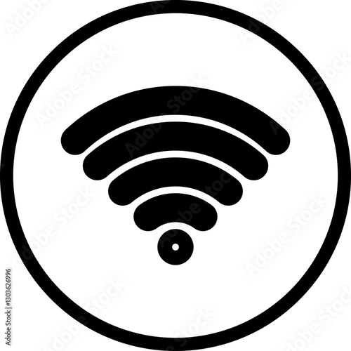 Wifi single vector icon illustration