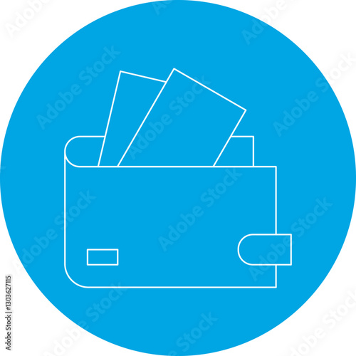 Cash single vector icon illustration