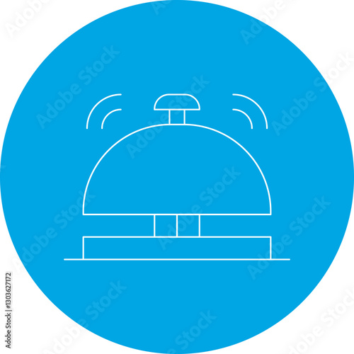 Desk Bell single vector icon illustration