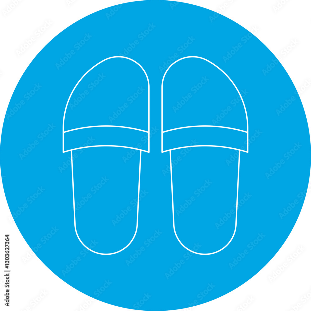 Slippers single vector icon illustration Slippers single vector icon illustration