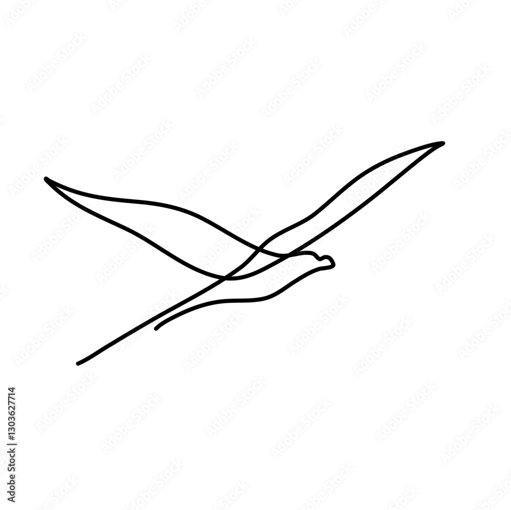 Obraz premium One line birds 