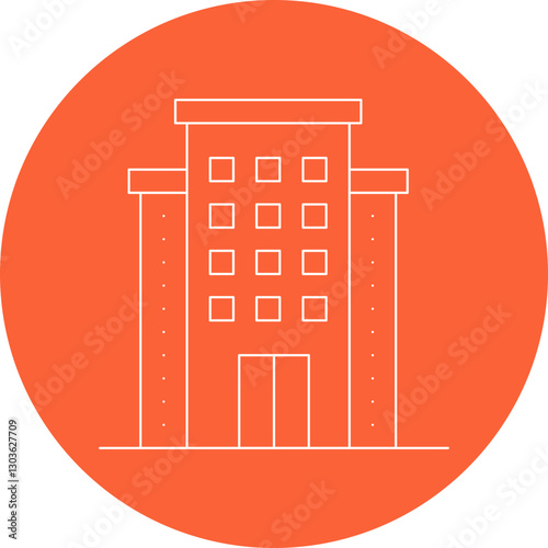 Hotel single vector icon illustration