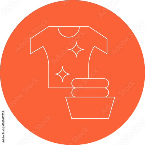 Laundry single vector icon illustration