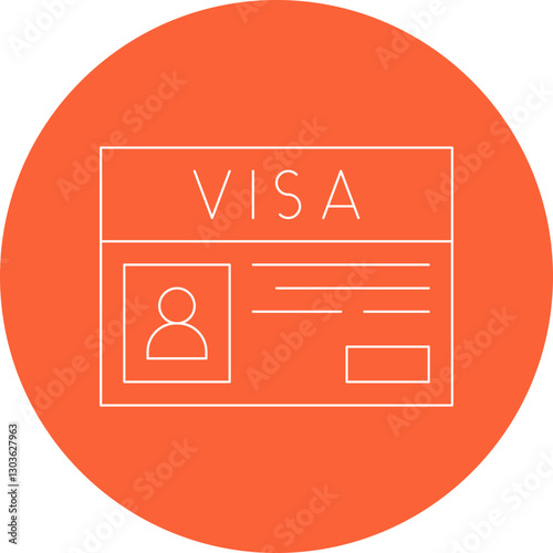 Visa single vector icon illustration