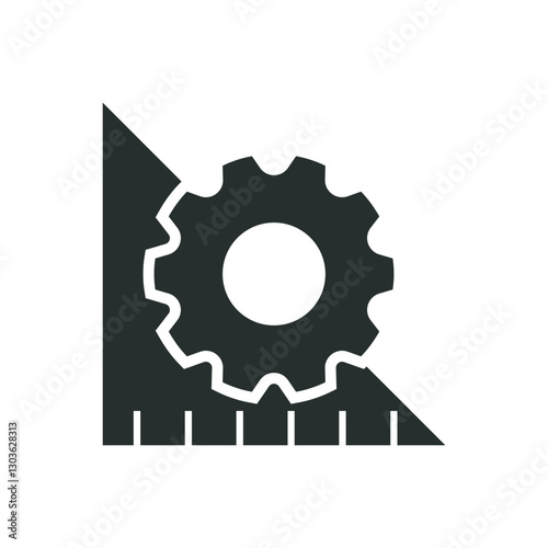 Vector illustration scale and gear flat icon design. Service and repair measures icon vector design. 