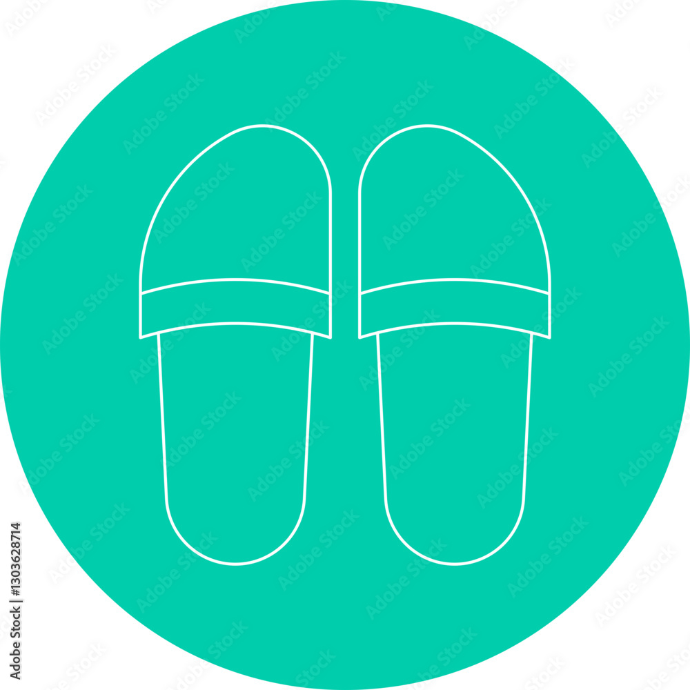 Slippers single vector icon illustration Slippers single vector icon illustration