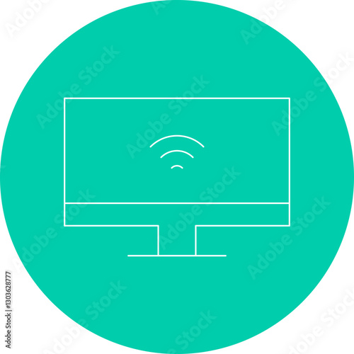 Television single vector icon illustration