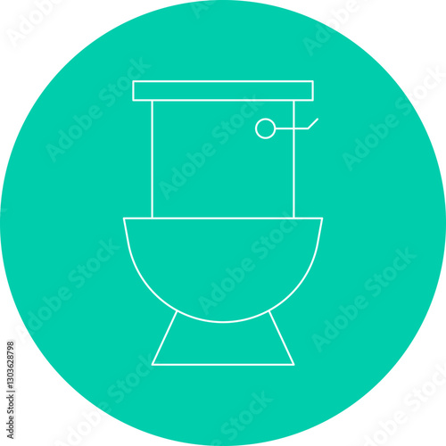 Toilet single vector icon illustration
