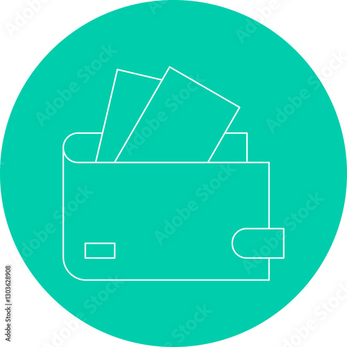 Cash single vector icon illustration