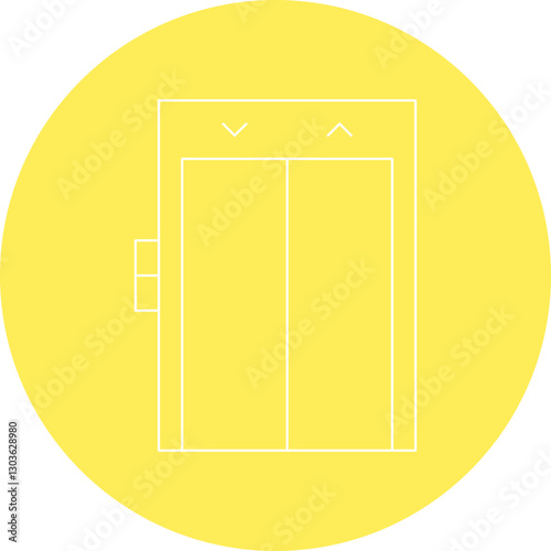 Elevator single vector icon illustration